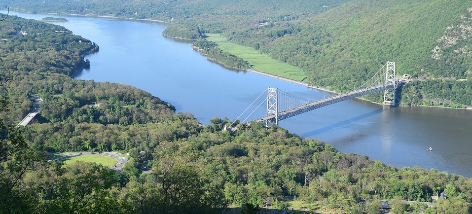Hudson Bridge aerial shot