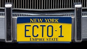 Front of a New York license plate