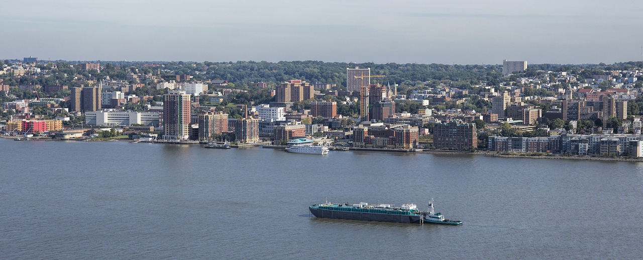 Yonkers Moving Company Hudson River with Yonkers in the Background