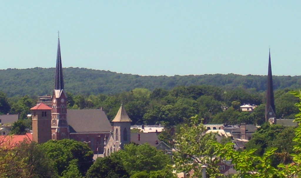 skyline view of Middletown, New York