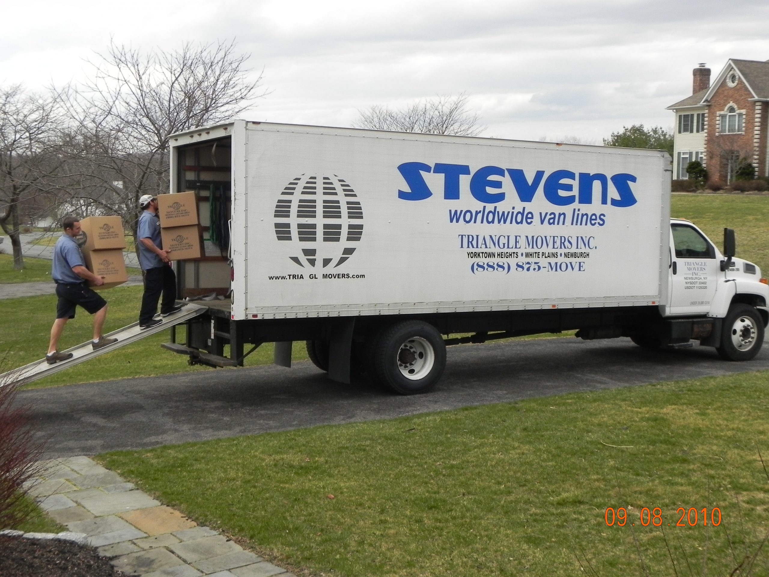 Triangle Movers loading moving truck