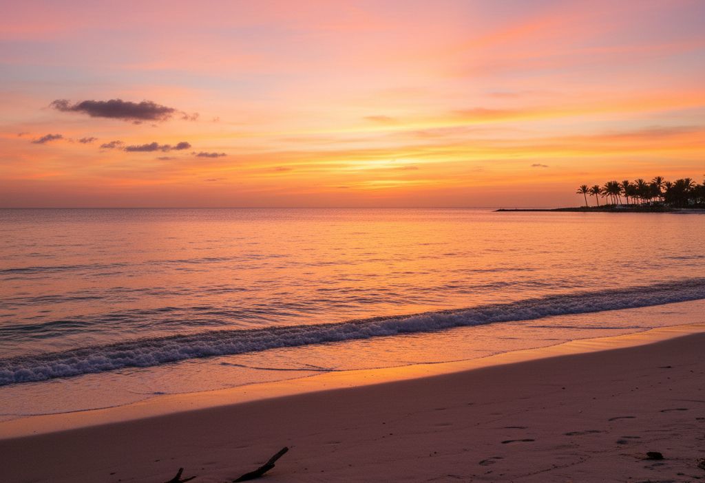 Florida beach at sunset