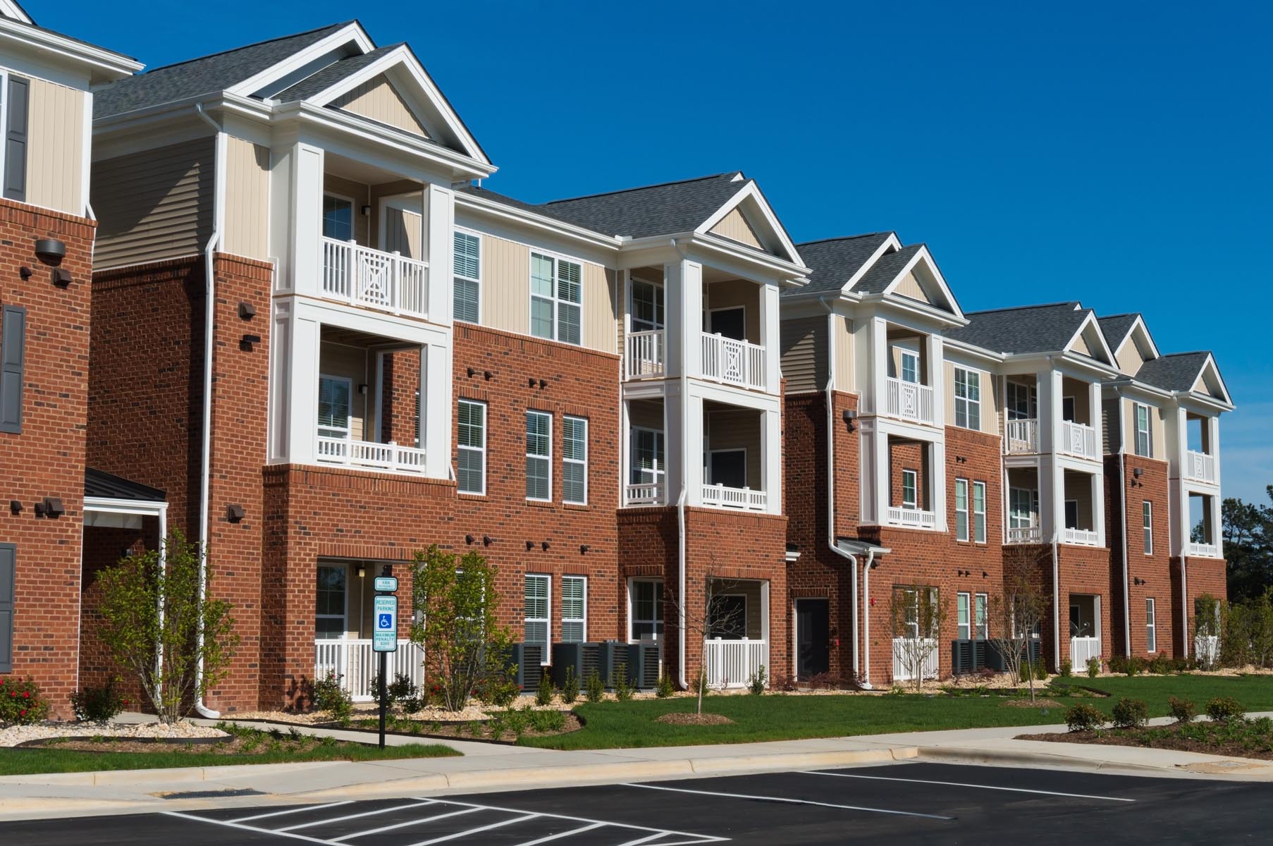 Suburban apartment building