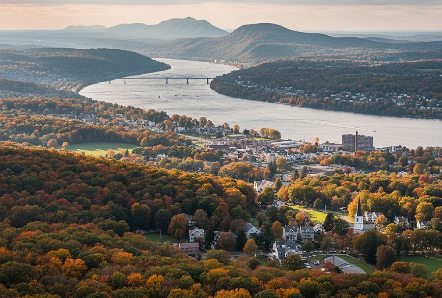 Aerial view of New Windsor, NY